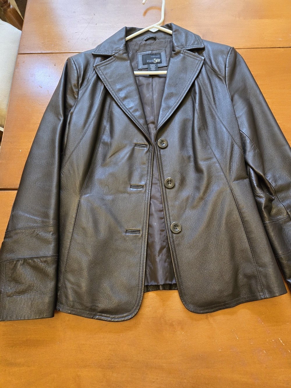 East 5th Brown Leather Blazer Jacket
